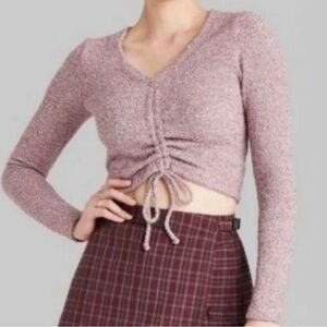 Wild Fable Purple Cinched Top